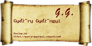 Győry Gyöngyi névjegykártya